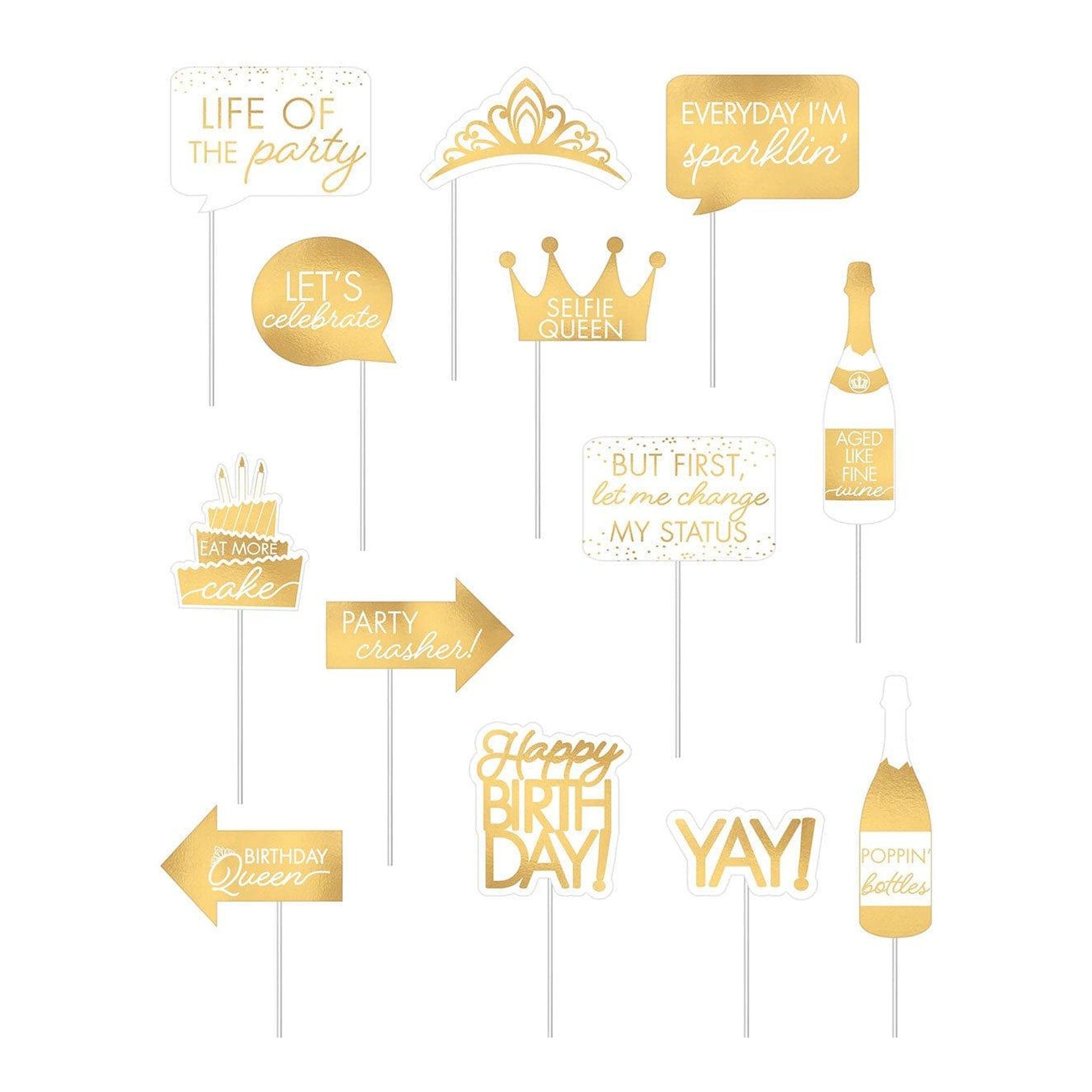Photo Booth Kit Golden Age Birthday